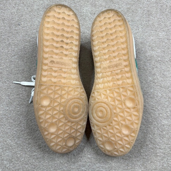 adidas Samba White and Green Athletic Shoes - Picture 6 of 9